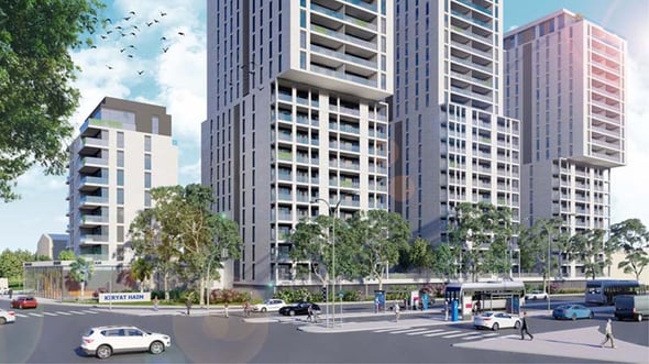הדמיית פרויקט ההתחדשות בקרית חיים, הדמיה: אס.או אדריכלים 